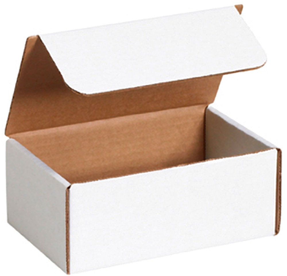 HORLIMER 7x5x2 inches Small Shipping Boxes Set of 25 White Corrugated Cardboard Box Literature Mailer 